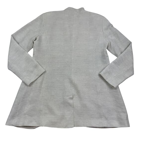 Eileen Fisher Sophisticated Textured Open Front Long Line Blazer Women's Size M - Picture 2 of 6